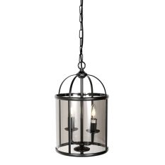 P pendant lamp Pimpernel 5971ZW black with smoked glass Ø23 cm