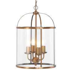 Hanglamp Pimpernel 5972BR brons met helder glas Ø25 cm - Brons - Elektronica, Glas, Metaal - Steinhauer