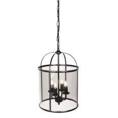 Pendant lamp Pimpernel 5972ZW black with smoked glass Ø25 cm