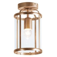 Plafondlamp Pimpernel 5973BR brons met helder glas Ø16 cm - Brons - Elektronica, Glas, Metaal - Steinhauer