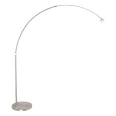 Staal kleurige vloerlamp / booglamp Sparkled Light 7268ST zonder kap - Staal - Elektronica, Kunststof, Metaal - Steinhauer