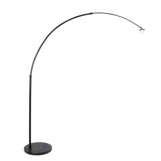 Zwarte vloerlamp / booglamp Sparkled Light 7268ZW zonder kap - Zwart - Elektronica, Kunststof, Metaal - Steinhauer