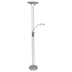 Vloerlamp Biron 7500ST Staal met twee dimmers 2700 Kelvin - Staal - Elektronica, Glas, Metaal - Steinhauer