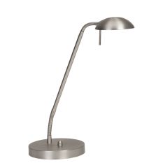 Stalen tafellamp Biron 1 lichts 7502ST met draai dimmer 2700 Kelvin - Staal - Elektronica, Glas, Metaal - Steinhauer