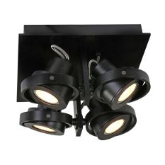<dl><dt>Plafondspot Quatro 7552ZW Zwart</dt></dl>