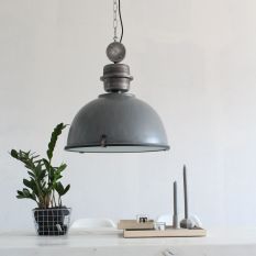 Hanglamp Bikkel 7586GR robuuste grijze lamp met karakter - Grijs, Staal - Elektronica, Glas, Metaal - Steinhauer (foto 6)