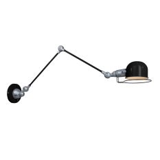 Wandlamp Davin 7656ZW Zwart met kleine fitting E14 - Zwart - Elektronica, Kunststof, Metaal - Steinhauer