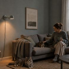 Gris applique Davin 7657GR, lampe de lecture E14 réglable
