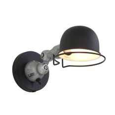 Wandlamp Davin 7657ZW Zwart met kleine fitting E14 - Zwart - Elektronica, Kunststof, Metaal - Steinhauer (foto 2)