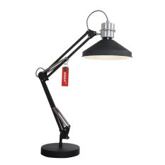 Tafellamp Zappa 7702ZW Zwart met schaararm en E14 fitting - Zwart - Elektronica, Kunststof, Metaal - Steinhauer