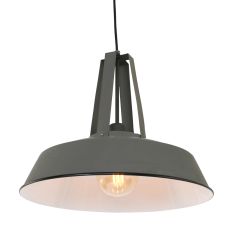 Grijze hanglamp Eden 7704GR E27 fitting - Grijs - Elektronica, Kunststof, Metaal - Steinhauer