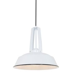Hanglamp Eden 7704W Wit rond 42cm E27 fitting - Wit - Elektronica, Kunststof, Metaal - Steinhauer