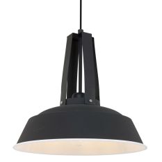 Zwarte hanglamp Eden 7704ZW E27 fitting - Zwart - Elektronica, Kunststof, Metaal - Steinhauer
