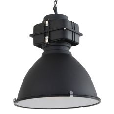 Zwarte industriële hanglamp Densi 7779ZW Ø47 cm - Zwart - Elektronica, Glas, Metaal - Steinhauer