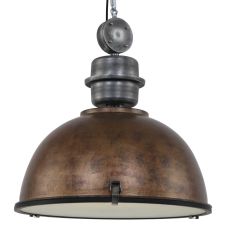 Hanglamp Bikkel XXL 7834B robuuste bruine hanglamp Ø52 cm - Bruin, Staal - Elektronica, Glas, Metaal - Steinhauer