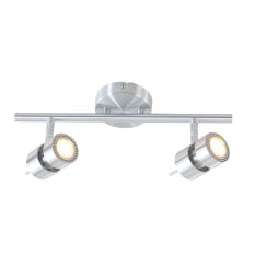 Spot Natasja 7902ST stalen 2-lichts spot met dimbaar GU10 licht - Staal - Elektronica, Kunststof, Metaal - Steinhauer