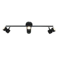 Spot Natasja 7903ZW zwarte 3-lichts spot met dimbaar GU10 licht - Zwart - Elektronica, Kunststof, Metaal - Steinhauer
