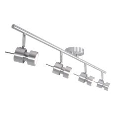 Spot Natasja 7904ST stalen 4-lichts spot met dimbaar GU10 licht - Staal - Elektronica, Kunststof, Metaal - Steinhauer