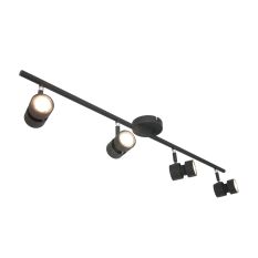 Spot plafonnier 4 lumières Natasja 7904ZW Noir – avec ampoules incluses