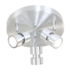 Spot plafonnier rond 3 lumières Natasja 7905ST Acier – avec ampoules incluses