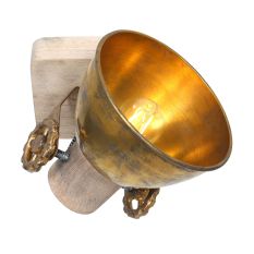 Plafondlamp Gearwood 7968BR Brons E27 fitting - Brons - Hout, Metaal - Steinhauer