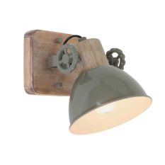 Plafondlamp Gearwood 7968G Groen E27 fitting - Groen - Hout, Metaal - Steinhauer