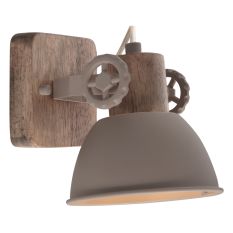 Gearwood 7968TA – Taupe plafondlamp met houtdetails spot