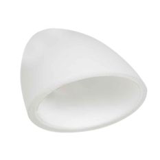 Handgemaakt Glas I01996S Opal Mat 4.5cm Schuin - Wit - Glas - Steinhauer
