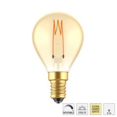 Led lichtbron met E14 fitting filament 2,5W, 1800K, dimbaar 136L G45 vorm - Goud - Glas - Steinhauer (foto 6)