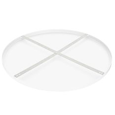 Plaque de plafond ronde Mountline I15534S RAL9003 blanche Ø70 x 2,5 cm avec support de suspension