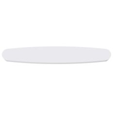 Plaque de plafond ovale Danoise Mountline I15536S RAL9003 blanche 140 x 42 cm avec support de suspension