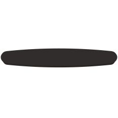 Plaque de plafond ovale Danoise Mountline I15537S noire 140 x 42 cm avec support de suspension