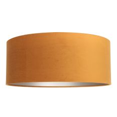 Goud/geel velours lampenkap K1066KS ⌀50cm met E27 support - Geelgoud - Textiel - Steinhauer