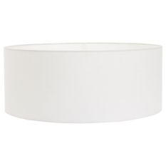 Wit grof Linnen Lampenkap K1066QS Ø 50cm met E27 support - Wit - Textiel - Steinhauer