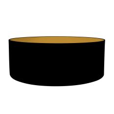 Lampshade K1066YS – Black Linen with Gold-Coloured Inner Side Ø50 cm