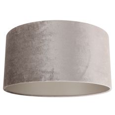 Grijs/Taupe Velours Lampenkap K1068GS ⌀40cm met E27 support. - Grijs - Textiel - Steinhauer