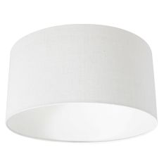Wit grof Linnen Lampenkap K1068QS Ø 40cm met E27 suppo - Wit - Textiel - Steinhauer