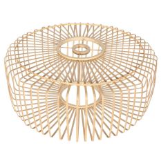 Natural bamboo/wooden lampshade Breeza-Beache K2002BS ⌀60cm with E27 support.