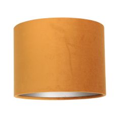 Goud/geel velours lampenkap K3084KS ⌀20cm met E27 support. - Geelgoud - Textiel - Steinhauer