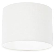 Wit grof Linnen Lampenkap K3084QS Ø 20cm met E27 support - Wit - Textiel - Steinhauer