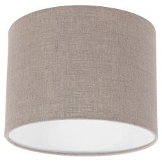 Grijs grof linnen lampenkap K3084RS Ø 20cm met E27 support - Grijs - Textiel - Steinhauer