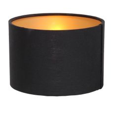 Zwart linnen lampenkap K3333SS ⌀13cm met E14 support. - Zwart - Textiel - Steinhauer