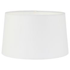 Wit linnen lampenkap K58942S Ø30cm met E27 support. - Wit - Textiel - Steinhauer