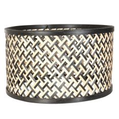 Natural with black bamboo/wooden lampshade K7396BS ⌀30cm with E27 support.
