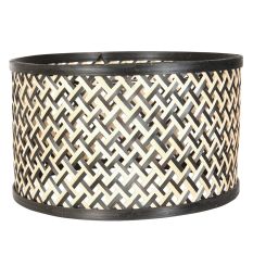 Natural with black bamboo/wooden lampshade K7396BS ⌀30cm with E27 support.