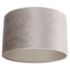 Grijs/Taupe Velours Lampenkap K7396GS ⌀30cm met E27 support. - Grijs - Textiel - Steinhauer