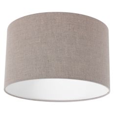Grijs grof linnen lampenkap K7396RS Ø 30cm met E27 support - Grijs - Textiel - Steinhauer