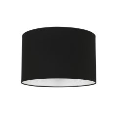 Zwart linnen lampenkap K7976SS ⌀ 40cm met E27 support.