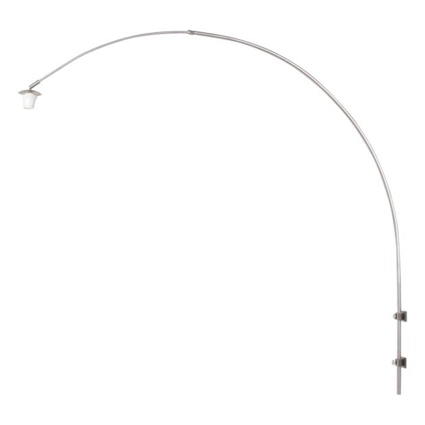 Steel colored arc wall lamp Sparkled Light 1481ST without shade