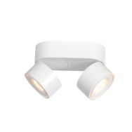 White 2-light spot Fez 2674W dimmable rotatable and tiltable